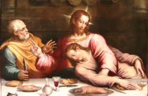 Giorgio Vasari, Cène (1546). Réfectoire du couvent franciscain de Santa Croce, Florence (détail)